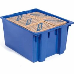 Global Industrial™ Stack and Nest Storage Container SNT230 No Lid 23-1/2 x 19-1/2 x 13, Blue - Pkg Qty 3 -Containers & Organizers Sales Store 498427BL 03 1