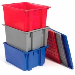 Global Industrial Stack and Nest Storage Container SNT300 No Lid 29-1/2 x 19-1/2 x 15, Blue - Pkg Qty 3 34 Global Industrial Stack and Nest Storage Container SNT300 No Lid 29-1/2 x 19-1/2 x 15, Blue - Pkg Qty 3 -Containers & Organizers Sales Store 498427BL 11