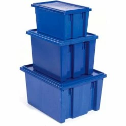 Global Industrial™ Lid LID231 for Stack and Nest Storage Container SNT225, SNT230, Blue - Pkg Qty 3 -Containers & Organizers Sales Store 498427BL 16 2