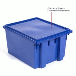 Global Industrial Stack and Nest Storage Container SNT300 No Lid 29-1/2 x 19-1/2 x 15, Blue - Pkg Qty 3 49 Global Industrial Stack and Nest Storage Container SNT300 No Lid 29-1/2 x 19-1/2 x 15, Blue - Pkg Qty 3 -Containers & Organizers Sales Store 498427BL 6wco