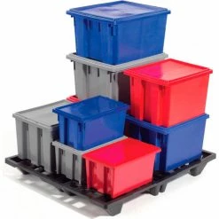 Akro-Mils Nest & Stack Tote 35225 - 23-1/2"L x 19-1/2"W x 10"H, Gray - Pkg Qty 3 -Containers & Organizers Sales Store 498427GY 17 2