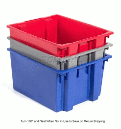 Global Industrial Stack and Nest Storage Container SNT300 No Lid 29-1/2 x 19-1/2 x 15, Blue - Pkg Qty 3 46 Global Industrial Stack and Nest Storage Container SNT300 No Lid 29-1/2 x 19-1/2 x 15, Blue - Pkg Qty 3 -Containers & Organizers Sales Store 498427 3wco