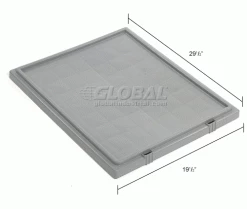 Akro-Mils Lid 35301 For Nest & Stack Tote 35300, Gray - Pkg Qty 3 -Containers & Organizers Sales Store 498467GY dim 1