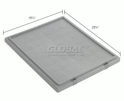 Global Industrial Lid LID241 for Stack and Nest Storage Container SNT240, Gray - Pkg Qty 3 33 Global Industrial Lid LID241 for Stack and Nest Storage Container SNT240, Gray - Pkg Qty 3 -Containers & Organizers Sales Store 498833GY dim