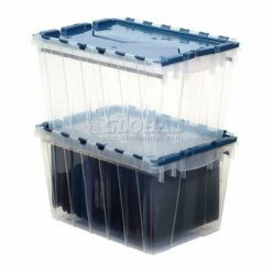 Akro-Mils® Clear Attached Lid Container 66486FILEB w/File Rails - 21-1/2"L x 15"W x 12-1/2"H - Pkg Qty 6 -Containers & Organizers Sales Store 506151 10