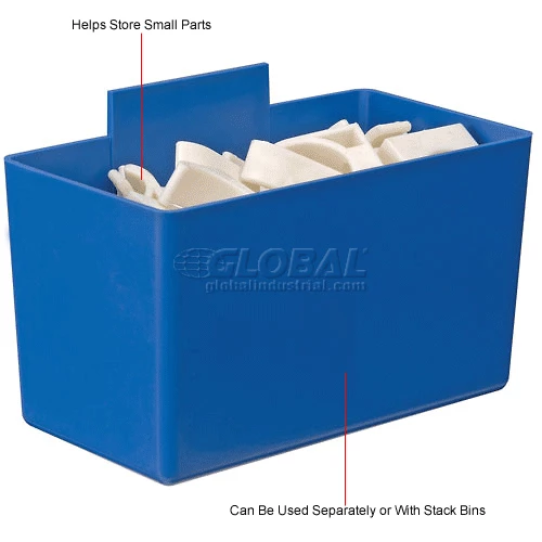 Little Inner Bin Cup QBC112 for Plastic Stacking Bins - 2-3/4 x 5-1/4 x 3 Blue - Pkg Qty 48 7 Little Inner Bin Cup QBC112 for Plastic Stacking Bins - 2-3/4 x 5-1/4 x 3 Blue - Pkg Qty 48 - Image 7