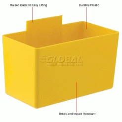 QBC112 Little Inner Bin Cup for Plastic Stacking Bins - 2-3/4 x 5-1/4 x 3 Yellow - Pkg Qty 48 -Containers & Organizers Sales Store 550105YL 1wco