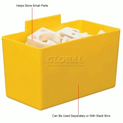 QBC112 Little Inner Bin Cup for Plastic Stacking Bins - 2-3/4 x 5-1/4 x 3 Yellow - Pkg Qty 48 -Containers & Organizers Sales Store 550105YL 2wco