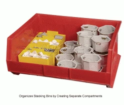 QBC112 Little Inner Bin Cup for Plastic Stacking Bins - 2-3/4 x 5-1/4 x 3 Yellow - Pkg Qty 48 -Containers & Organizers Sales Store 550105YL 3wco