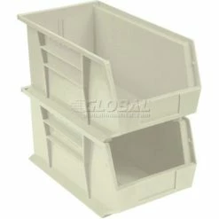 Global Industrial™ Plastic Stack & Hang Bin, 5-1/2"W x 14-3/4"D x 5"H, Beige - Pkg Qty 12 -Containers & Organizers Sales Store 550112BG 03