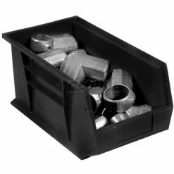 Plastic Stack & Hang Bin, 8-1/4"W x 18"D x 9"H, Black - Pkg Qty 6 -Containers & Organizers Sales Store 550112BK 01