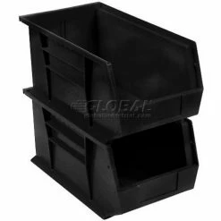 Plastic Stack & Hang Bin, 8-1/4"W x 18"D x 9"H, Black - Pkg Qty 6 -Containers & Organizers Sales Store 550112BK 03