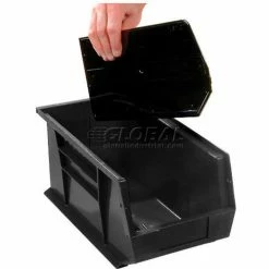 Plastic Stack & Hang Bin, 8-1/4"W x 18"D x 9"H, Black - Pkg Qty 6 -Containers & Organizers Sales Store 550112BK 07