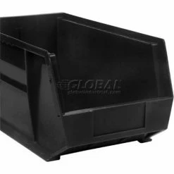 Plastic Stack & Hang Bin, 8-1/4"W x 18"D x 9"H, Black - Pkg Qty 6 -Containers & Organizers Sales Store 550112BK 12