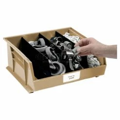 Global Industrial™ Plastic Stack & Hang Bin,11"W x 10-7/8"D x 5"H, Beige - Pkg Qty 6 -Containers & Organizers Sales Store 550114BG 07