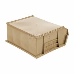 Global Industrial™ Plastic Stack & Hang Bin,11"W x 10-7/8"D x 5"H, Beige - Pkg Qty 6 -Containers & Organizers Sales Store 550114BG 12