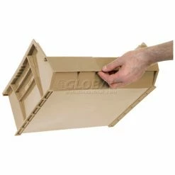 Global Industrial™ Plastic Stack & Hang Bin,11"W x 10-7/8"D x 5"H, Beige - Pkg Qty 6 -Containers & Organizers Sales Store 550114BG 19