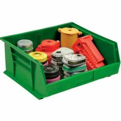 Plastic Stack & Hang Bin, 16-1/2"W x 10-7/8"D x 5"H, Green - Pkg Qty 6 30 Plastic Stack & Hang Bin, 16-1/2"W x 10-7/8"D x 5"H, Green - Pkg Qty 6 -Containers & Organizers Sales Store 550114GN 01