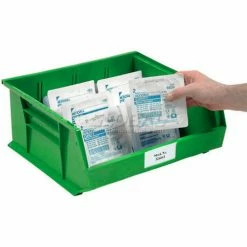 Plastic Stack & Hang Bin, 16-1/2"W x 10-7/8"D x 5"H, Green - Pkg Qty 6 33 Plastic Stack & Hang Bin, 16-1/2"W x 10-7/8"D x 5"H, Green - Pkg Qty 6 -Containers & Organizers Sales Store 550114GN 04