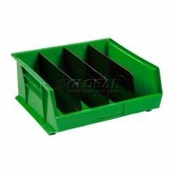 Plastic Stack & Hang Bin, 16-1/2"W x 10-7/8"D x 5"H, Green - Pkg Qty 6 35 Plastic Stack & Hang Bin, 16-1/2"W x 10-7/8"D x 5"H, Green - Pkg Qty 6 -Containers & Organizers Sales Store 550114GN 05