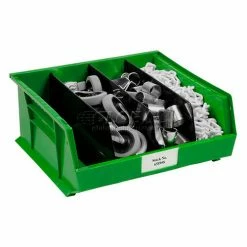 Plastic Stack & Hang Bin, 16-1/2"W x 10-7/8"D x 5"H, Green - Pkg Qty 6 36 Plastic Stack & Hang Bin, 16-1/2"W x 10-7/8"D x 5"H, Green - Pkg Qty 6 -Containers & Organizers Sales Store 550114GN 06