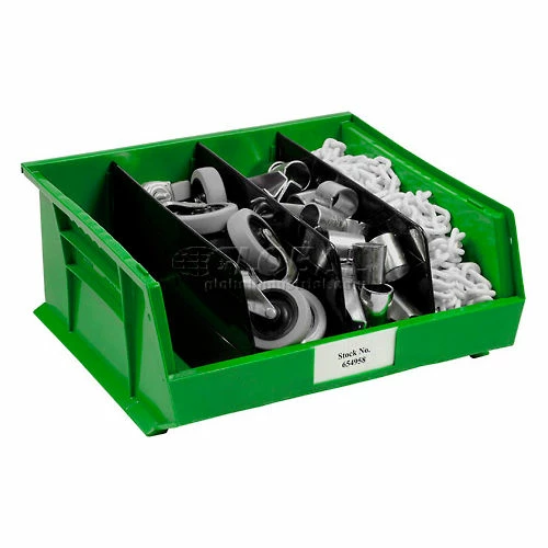 Plastic Stack & Hang Bin, 16-1/2"W x 10-7/8"D x 5"H, Green - Pkg Qty 6 10 Plastic Stack & Hang Bin, 16-1/2"W x 10-7/8"D x 5"H, Green - Pkg Qty 6 - Image 10