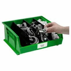 Plastic Stack & Hang Bin, 16-1/2"W x 10-7/8"D x 5"H, Green - Pkg Qty 6 37 Plastic Stack & Hang Bin, 16-1/2"W x 10-7/8"D x 5"H, Green - Pkg Qty 6 -Containers & Organizers Sales Store 550114GN 07