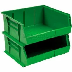 Plastic Stack & Hang Bin, 16-1/2"W x 10-7/8"D x 5"H, Green - Pkg Qty 6 38 Plastic Stack & Hang Bin, 16-1/2"W x 10-7/8"D x 5"H, Green - Pkg Qty 6 -Containers & Organizers Sales Store 550114GN 09