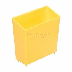 Global Industrial™ Little Bin For Plastic Bins - 4 x 2 x 4 Yellow - Pkg Qty 50