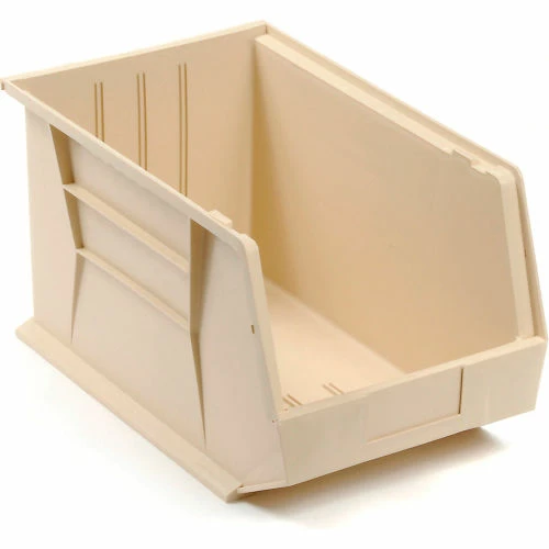 Plastic Stack & Hang Bin, 11"W x 18"D x 10"H, Ivory - Pkg Qty 4 1 Plastic Stack & Hang Bin, 11"W x 18"D x 10"H, Ivory - Pkg Qty 4
