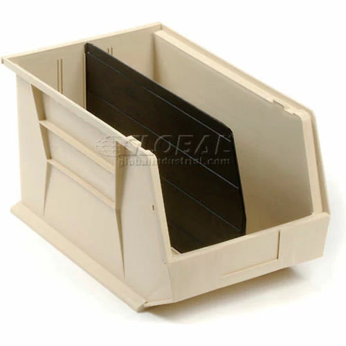 Plastic Stack & Hang Bin, 11"W x 18"D x 10"H, Ivory - Pkg Qty 4 5 Plastic Stack & Hang Bin, 11"W x 18"D x 10"H, Ivory - Pkg Qty 4 - Image 5