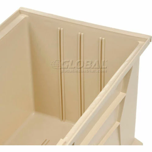 Plastic Stack & Hang Bin, 11"W x 18"D x 10"H, Ivory - Pkg Qty 4 8 Plastic Stack & Hang Bin, 11"W x 18"D x 10"H, Ivory - Pkg Qty 4 - Image 8