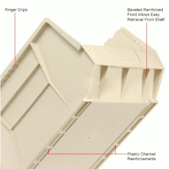 Plastic Stack & Hang Bin, 11"W x 18"D x 10"H, Ivory - Pkg Qty 4 28 Plastic Stack & Hang Bin, 11"W x 18"D x 10"H, Ivory - Pkg Qty 4 -Containers & Organizers Sales Store 550119BG 2wco