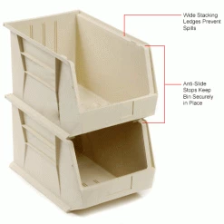 Plastic Stack & Hang Bin, 11"W x 18"D x 10"H, Ivory - Pkg Qty 4 29 Plastic Stack & Hang Bin, 11"W x 18"D x 10"H, Ivory - Pkg Qty 4 -Containers & Organizers Sales Store 550119BG 3wco