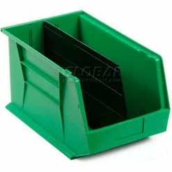 Plastic Stack & Hang Bin, 11"W x 16"D x 8"H, Green - Pkg Qty 4 -Containers & Organizers Sales Store 550119GN 03