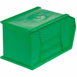 Plastic Stack & Hang Bin, 11"W x 16"D x 8"H, Green - Pkg Qty 4 -Containers & Organizers Sales Store 550119GN 05