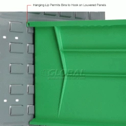 Plastic Stack & Hang Bin, 11"W x 16"D x 8"H, Green - Pkg Qty 4 -Containers & Organizers Sales Store 550119GN 4wco