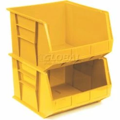Global Industrial™ Plastic Stack & Hang Bin, 16-1/2"W x 18"D x 11"H, Yellow - Pkg Qty 3 -Containers & Organizers Sales Store 550121YL 05
