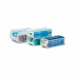 Quantum Storage Systems Quantum Plastic Hulk Stacking Bin, 11"W x 24"D x 10"H, Clear - Pkg Qty 4 8 Quantum Storage Systems Quantum Plastic Hulk Stacking Bin, 11"W x 24"D x 10"H, Clear - Pkg Qty 4 -Containers & Organizers Sales Store 581 02 5