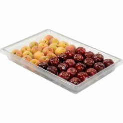 Rubbermaid 3306-00 Clear Plastic Box 5 Gallon 18 x 26 x 3-1/2 - Pkg Qty 6
