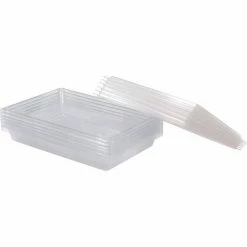 Rubbermaid 3306-00 Clear Plastic Box 5 Gallon 18 x 26 x 3-1/2 - Pkg Qty 6 -Containers & Organizers Sales Store 585454 03