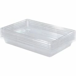 Rubbermaid 3306-00 Clear Plastic Box 5 Gallon 18 x 26 x 3-1/2 - Pkg Qty 6 -Containers & Organizers Sales Store 585454 06