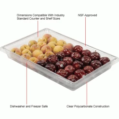 Rubbermaid 3306-00 Clear Plastic Box 5 Gallon 18 x 26 x 3-1/2 - Pkg Qty 6 -Containers & Organizers Sales Store 585454 1wco