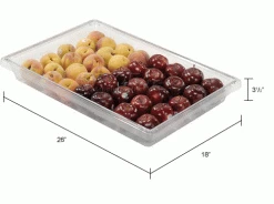 Rubbermaid 3306-00 Clear Plastic Box 5 Gallon 18 x 26 x 3-1/2 - Pkg Qty 6 -Containers & Organizers Sales Store 585454 dim
