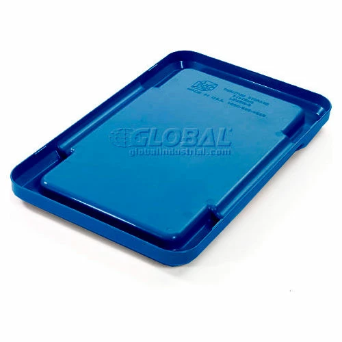 Global Industrial Blue Lid For Cross Stack And Nest Tote 25-1/8 x 16 x 8-1/2 - Pkg Qty 6 2 Global Industrial Blue Lid For Cross Stack And Nest Tote 25-1/8 x 16 x 8-1/2 - Pkg Qty 6 - Image 2