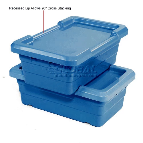 Global Industrial Blue Lid For Cross Stack And Nest Tote 25-1/8 x 16 x 8-1/2 - Pkg Qty 6 6 Global Industrial Blue Lid For Cross Stack And Nest Tote 25-1/8 x 16 x 8-1/2 - Pkg Qty 6 - Image 6