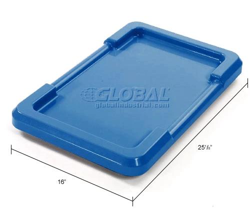 Global Industrial Blue Lid For Cross Stack And Nest Tote 25-1/8 x 16 x 8-1/2 - Pkg Qty 6 7 Global Industrial Blue Lid For Cross Stack And Nest Tote 25-1/8 x 16 x 8-1/2 - Pkg Qty 6 - Image 7
