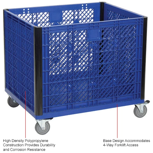 Global Industrial Easy Assembly Vented Wall Container - Casters 39-1/4 x 31-1/2 x 34 Overall 13 Global Industrial Easy Assembly Vented Wall Container - Casters 39-1/4 x 31-1/2 x 34 Overall - Image 13