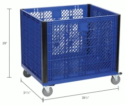 Global Industrial Easy Assembly Vented Wall Container - Casters 39-1/4 x 31-1/2 x 34 Overall 39 Global Industrial Easy Assembly Vented Wall Container - Casters 39-1/4 x 31-1/2 x 34 Overall -Containers & Organizers Sales Store 603087CIN dim