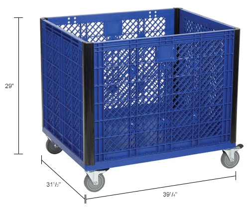 Global Industrial Easy Assembly Vented Wall Container - Casters 39-1/4 x 31-1/2 x 34 Overall 18 Global Industrial Easy Assembly Vented Wall Container - Casters 39-1/4 x 31-1/2 x 34 Overall - Image 18